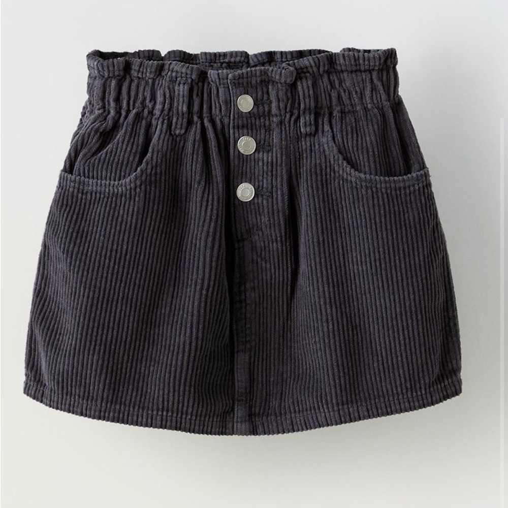 Zara Kids Corduroy Skirt with Button Details